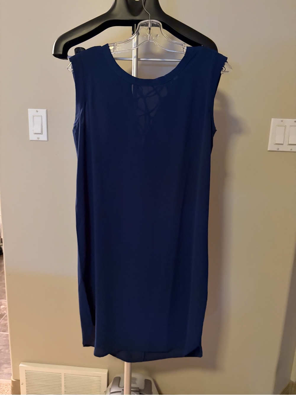 Reitmans Navy Sleeveless Midi Shift Dress